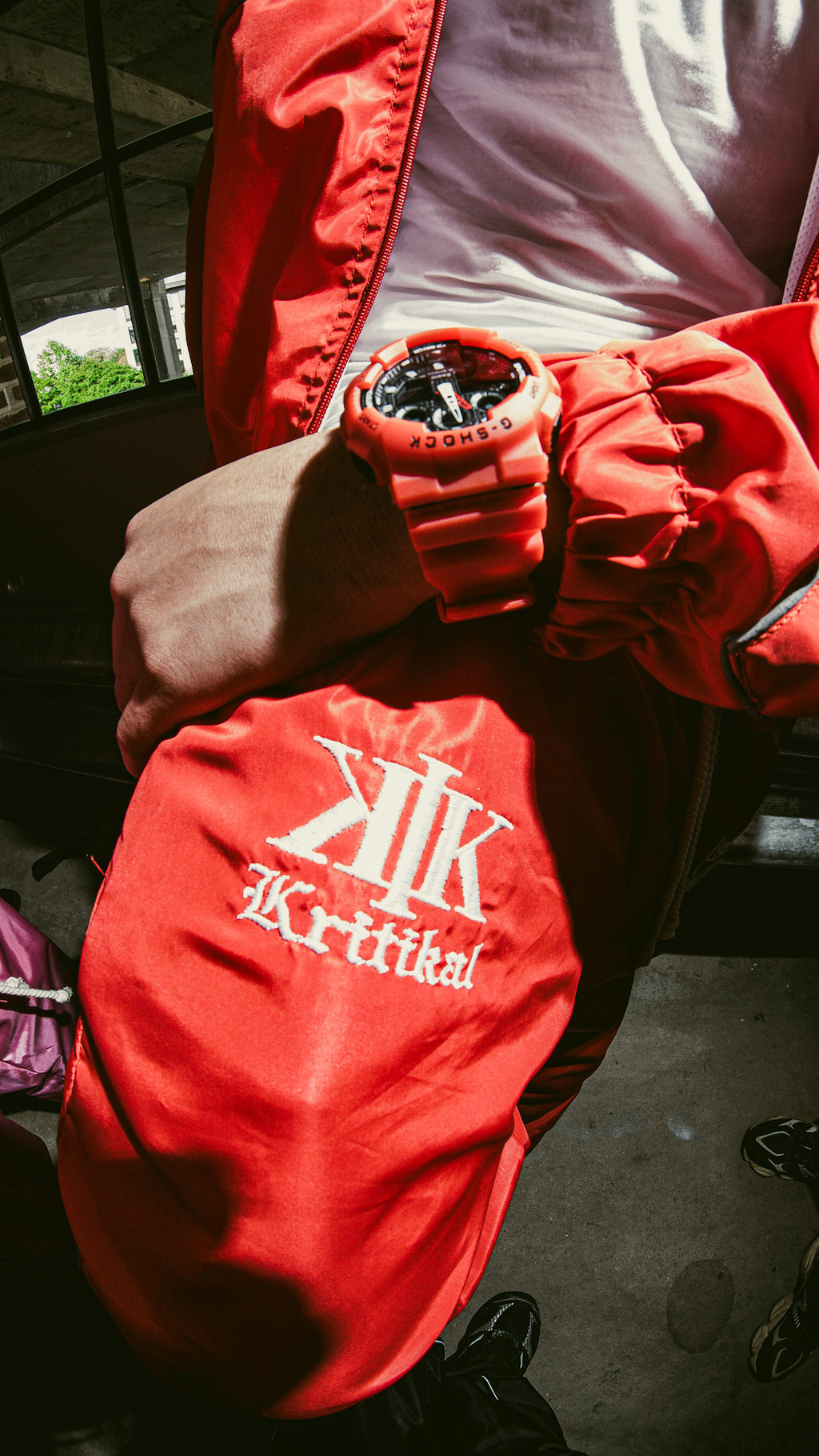 RED WINDBREAKER SET