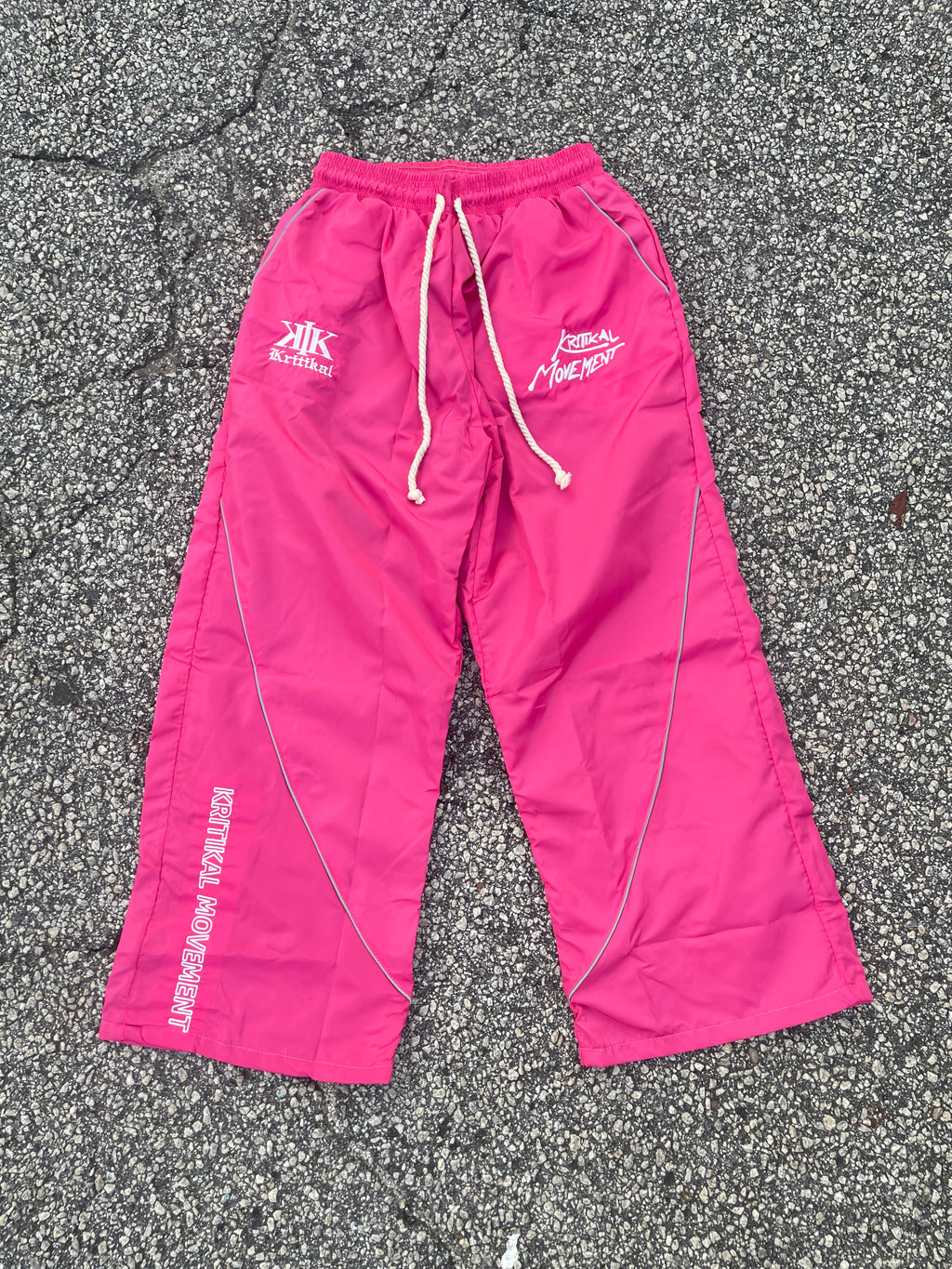 Pink windbreaker sweats