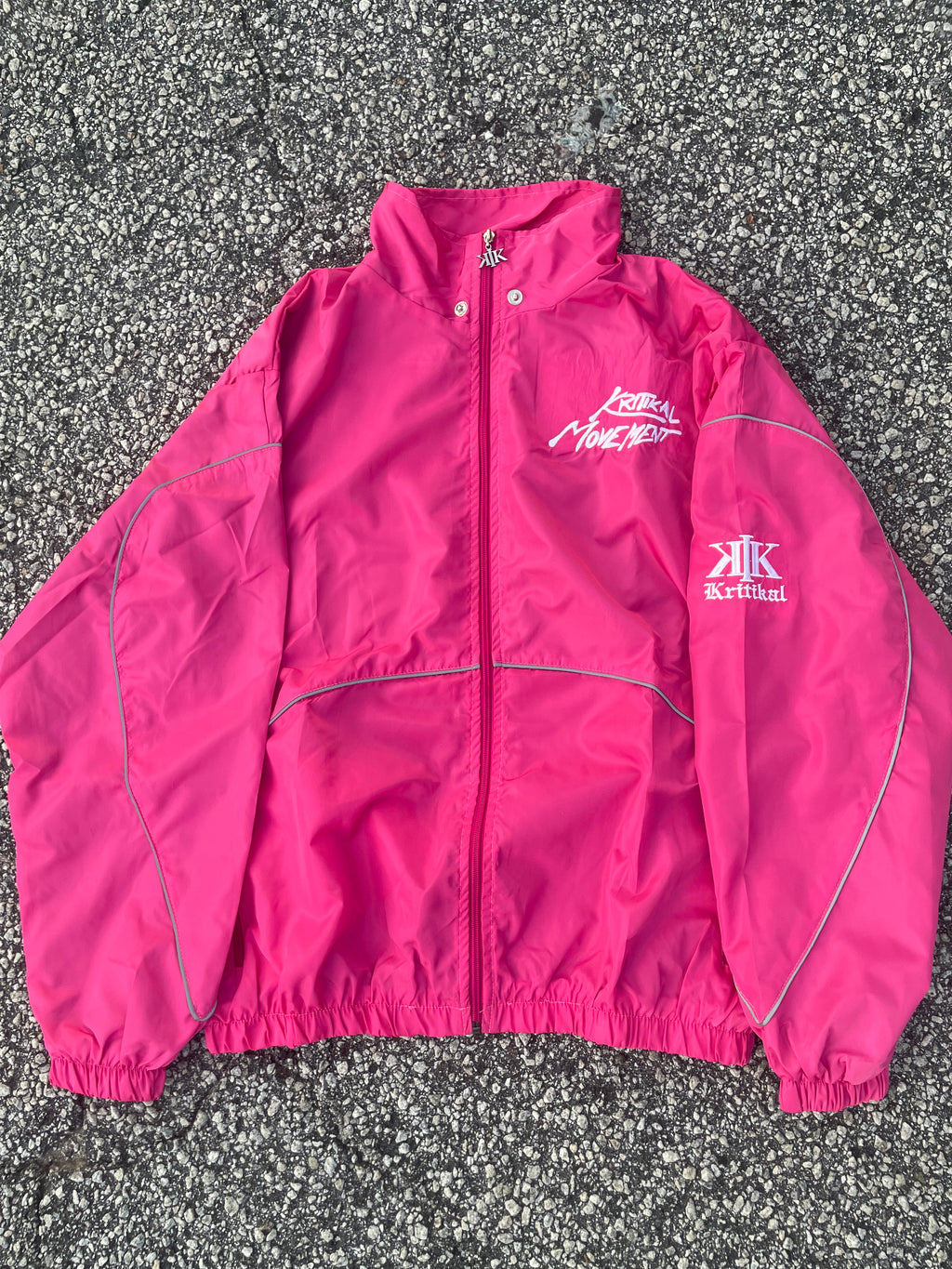 Detachable Pink windbreaker hoodie