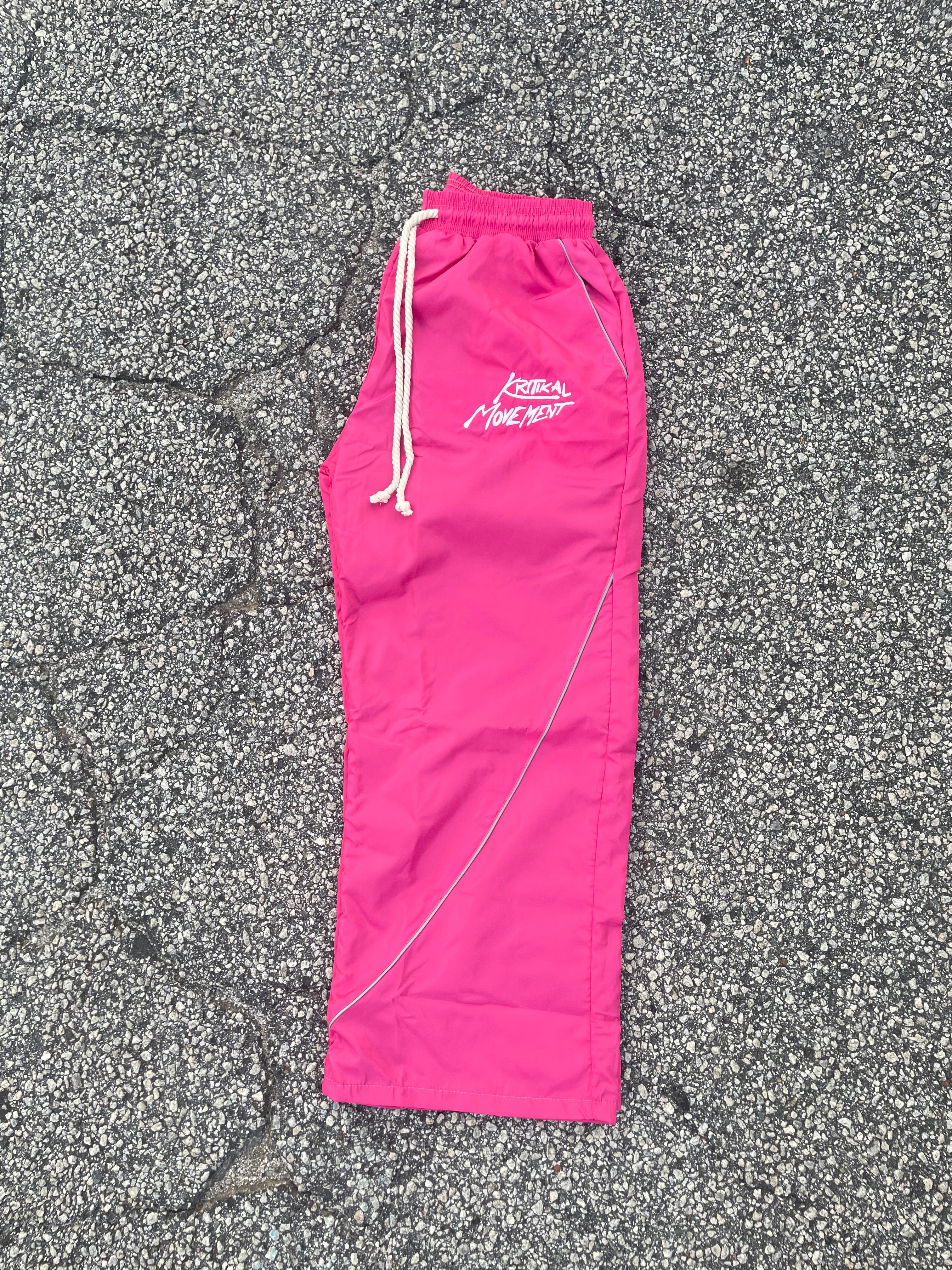 Pink windbreaker sweats