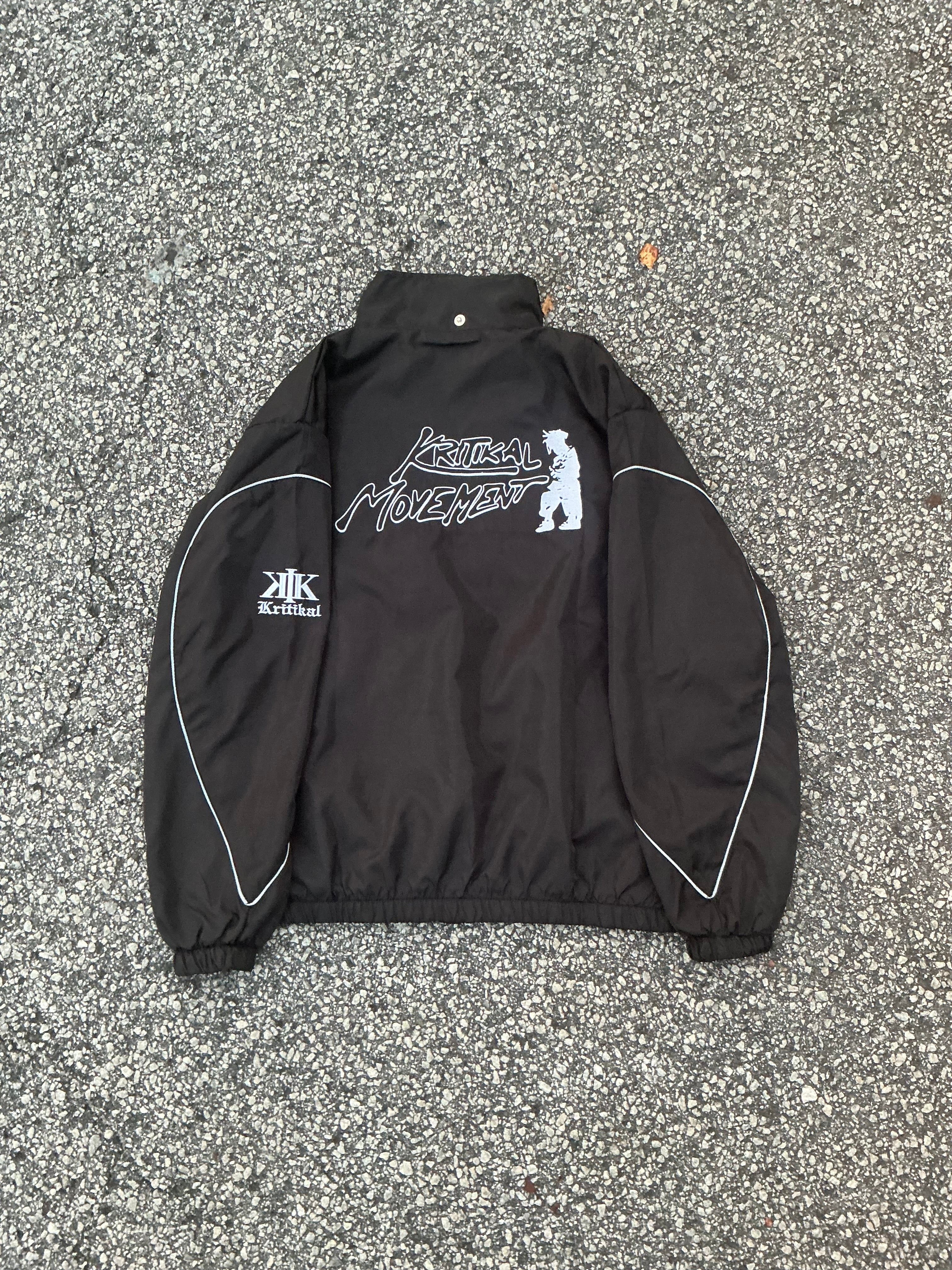 Detachable Black windbreaker hoodie