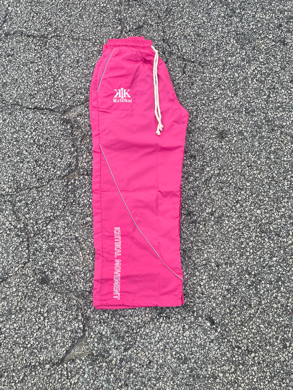 Pink windbreaker sweats