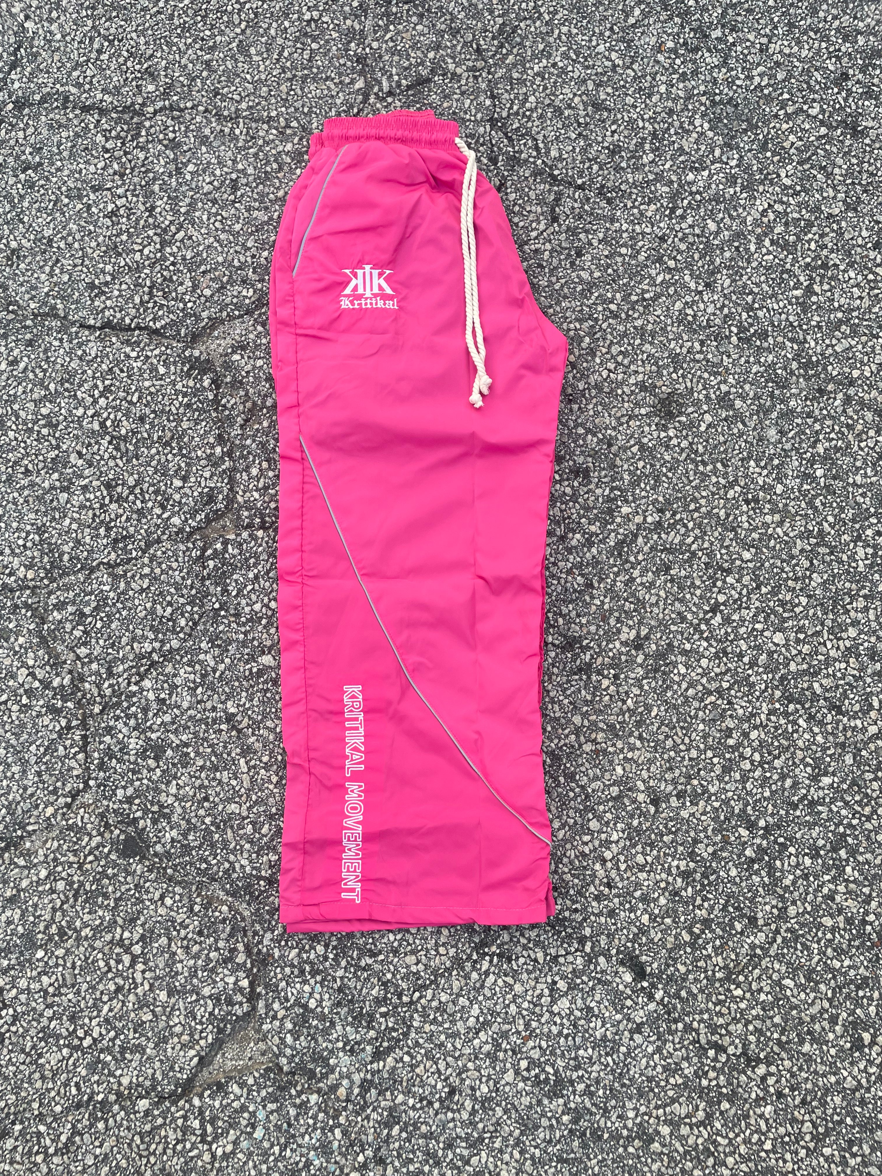 Pink windbreaker sweats