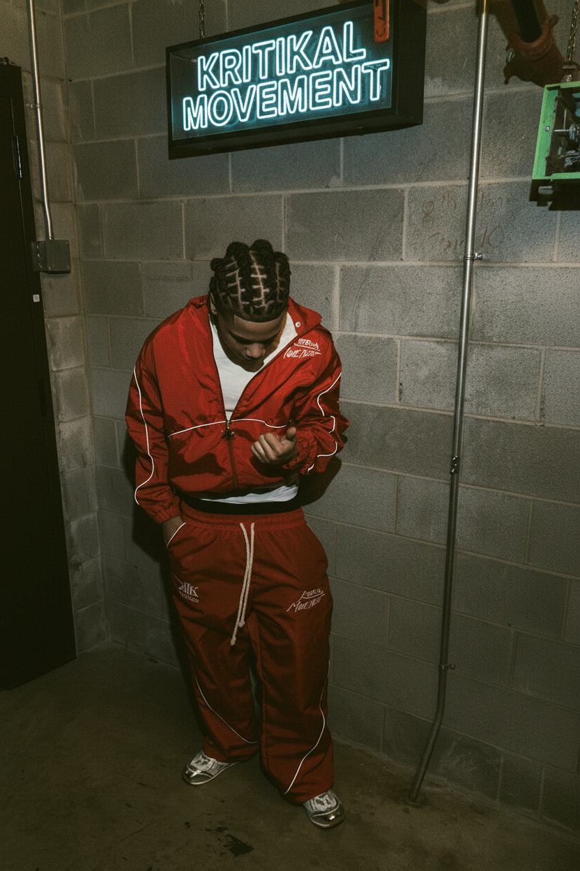 RED WINDBREAKER SET