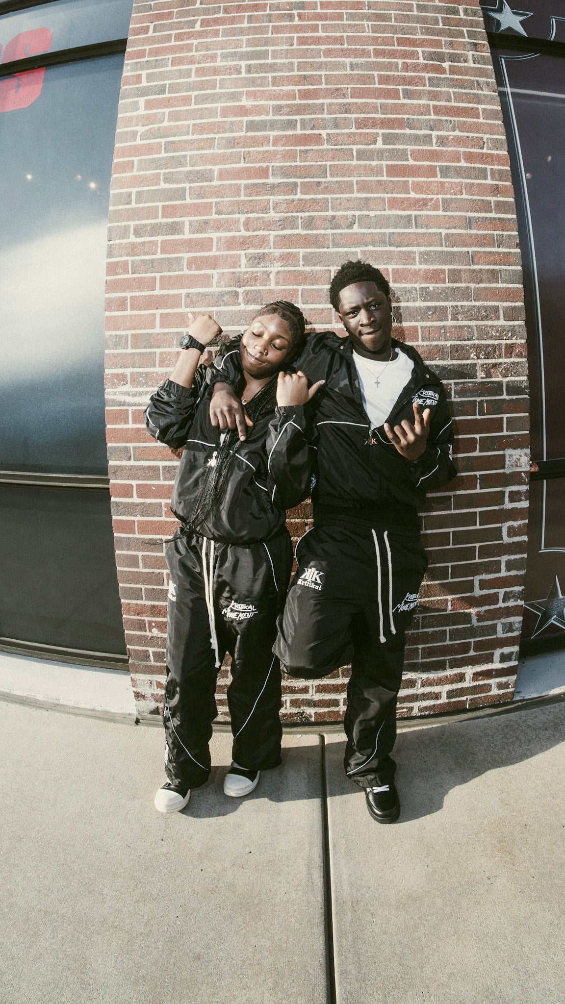 BLACK N WHITE WINDBREAKER SET